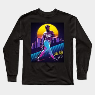 Ken Griffey Jr The Kid Basketball Legend Signature Vintage Retro 80s 90s Bootleg Rap Style Long Sleeve T-Shirt